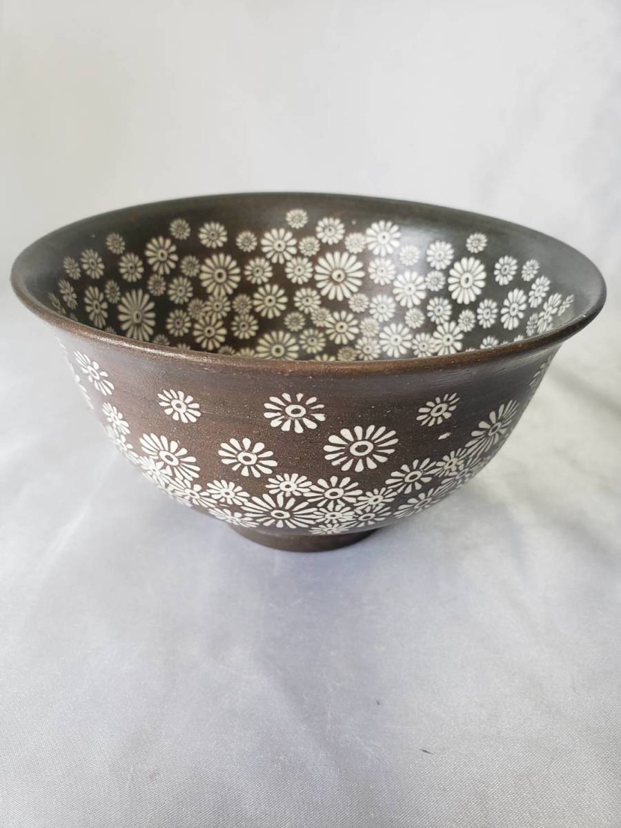 156 韓国 陶芸 朴相珍 三島 花三島 茶碗 茶道具 伝統 工芸 引き取り可 大阪 【専門店買取品】