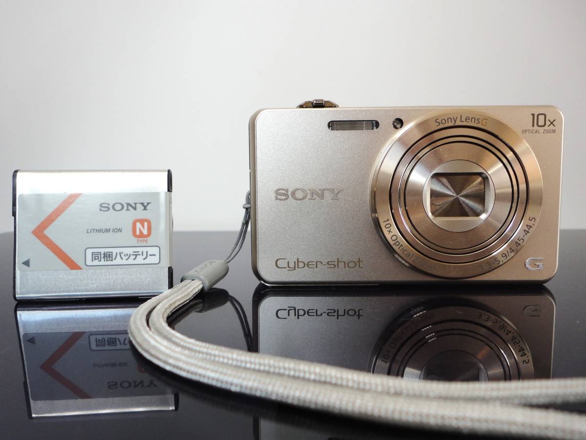 美品】SONY Cyber-shot DSC-WX220 ゴールド コンデジ-流麗健美。山採り