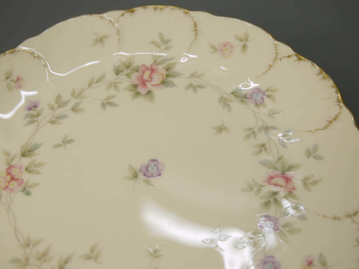 802 NARUMI ナルミ HELIOS 花柄 金彩 中皿5枚セット ケーキ皿