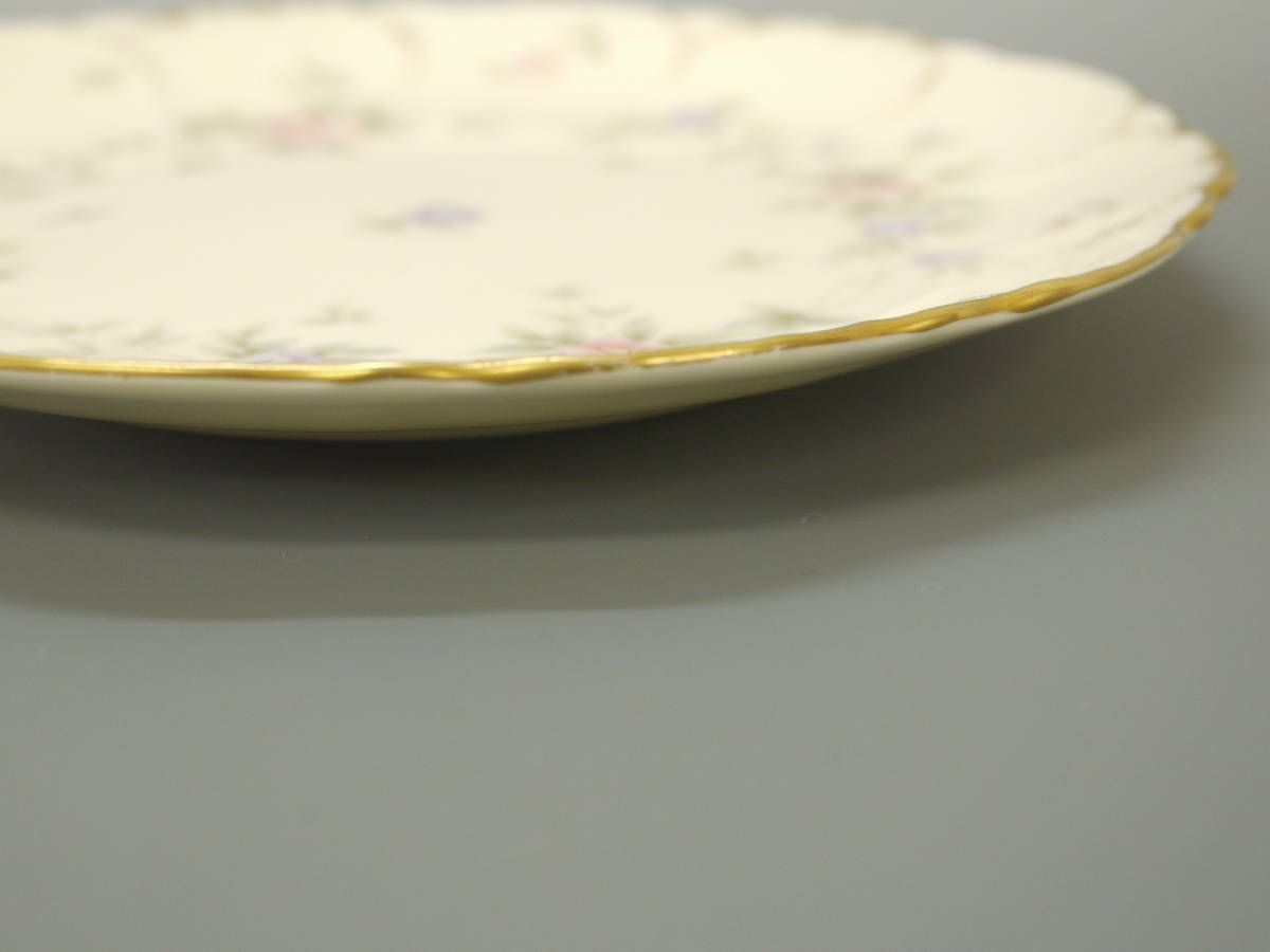 802 NARUMI ナルミ HELIOS 花柄 金彩 中皿5枚セット ケーキ皿
