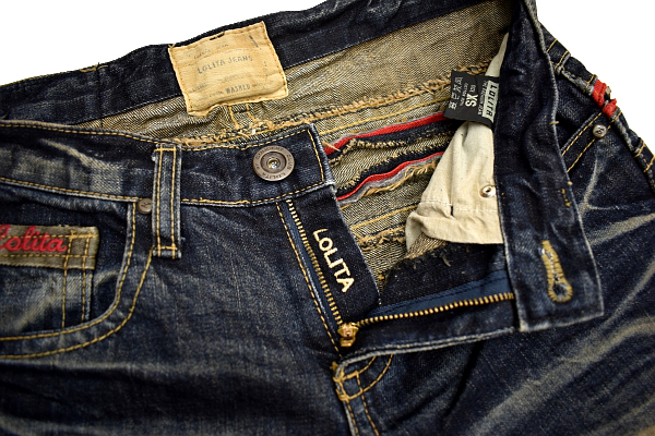 K-3477☆超美品☆LOLITA JEANS ロリータジーンズ S3P☆色落ち抜群 鬼 