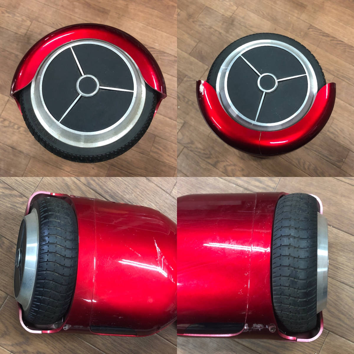 バランススクーター 電動ボード 電動スクーター ミニセグウェイ 赤×黒