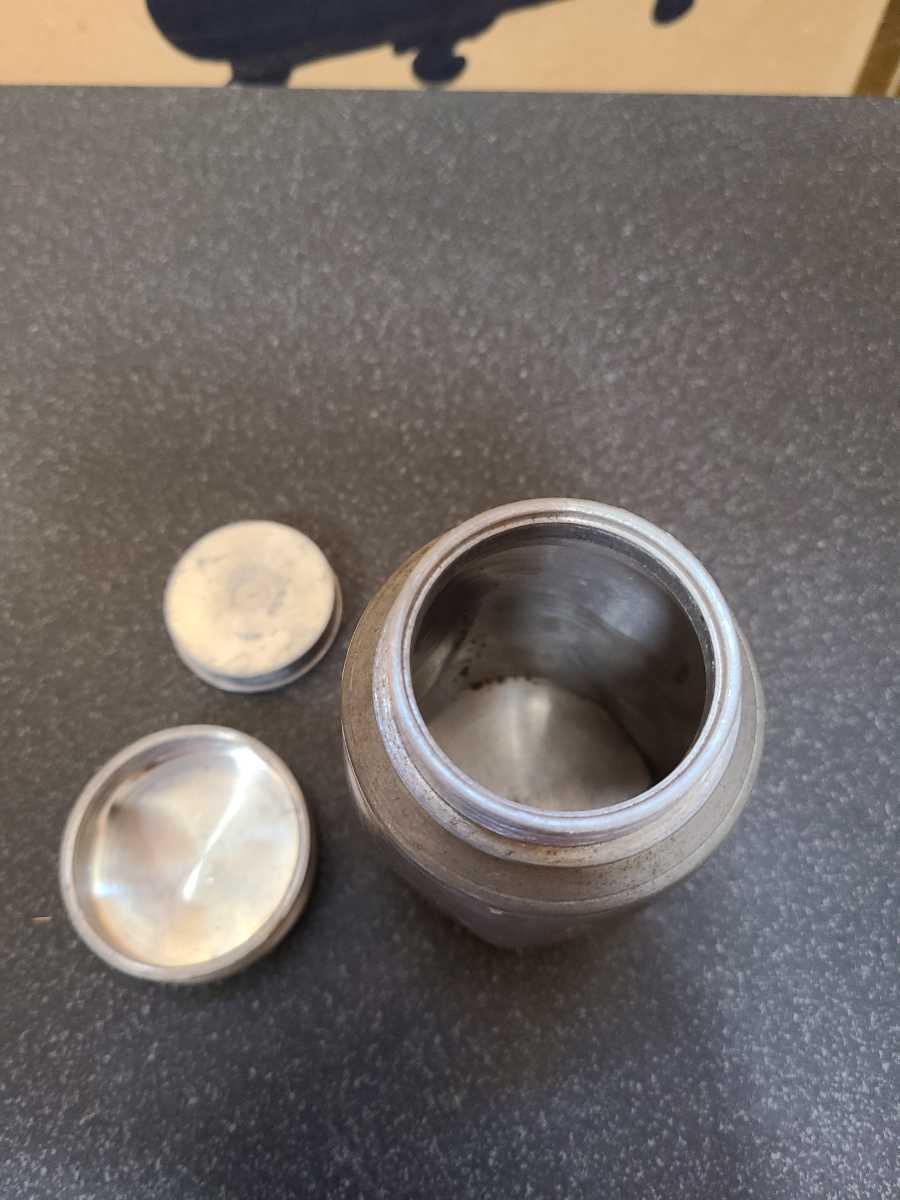 煎茶道具 茶壷 茶入 錫製 茶心壺 茶 古錫 - 在銘 茶葉