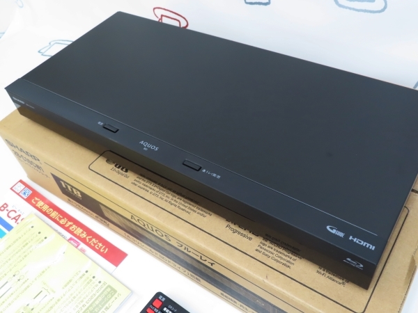 ☆SHARP AQUOS ブルーレイレコーダー 2B-C10CW1 2020年 リモコン以外未