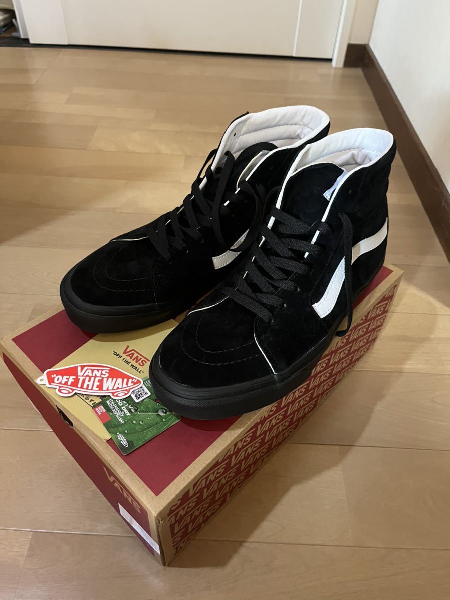 新品29cm】VANS SK8-HI pig suede 黒×黒 バンズ スケートハイ ピッグ 