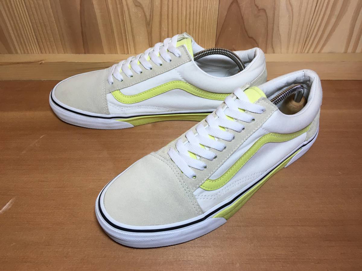【定番人気，SALE】 VANS バンズ US企画 OLD SKOOL オールドスクール 白&times;黄 27.0cm Used 検 SK8 ハーフキャブ スリッポン ERA(27.0cm)｜売買されたオークション情報、yahooの商品情報をアーカイブ公開 - オークファン 27.0cm