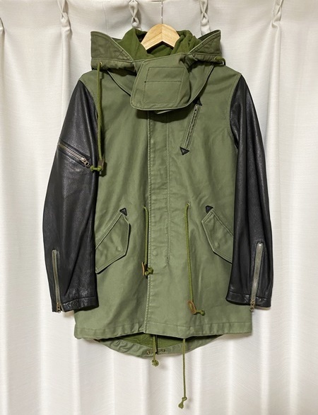 サージェントサルート モッズコート レザー ミリタリージャケット 美品☆【SERGEANT SALUTE】M-51 袖ゴートレザーモッズコート