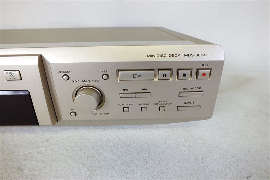 【訳あり/動作品】SONY MDデッキ MDS-JE640 リモコン付 ◇SONY ソニー MDS-JE640 MDデッキ 現状品 中古 220908A2347 SONY MDS