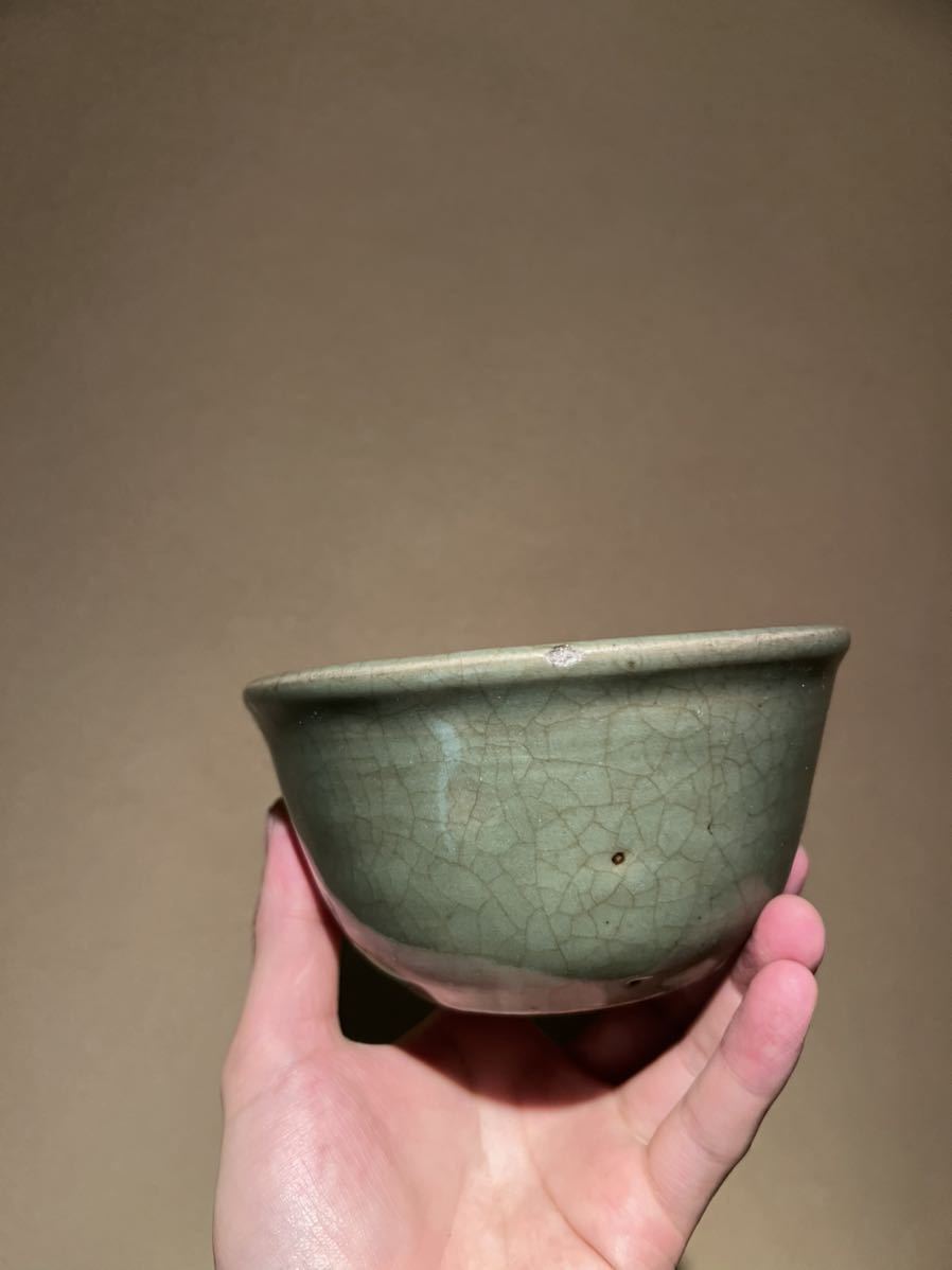 七官青磁 片口 容量約1.5合 】. 古染付 中国美術 明末 龍泉窯 磁州