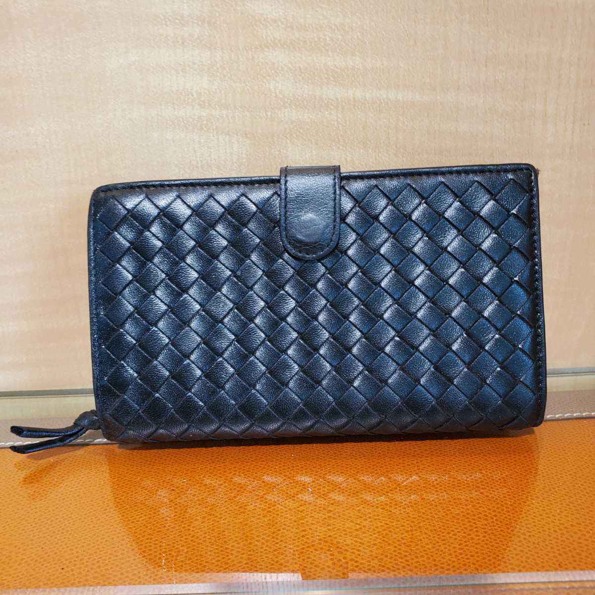  123 BOTTEGA VENETA ボッテガヴェネタ 長財布 イントレチャート 男女兼用 黒 コインケース 札入れ 1スタ 同梱可能(財布)｜売買されたオークション情報、yahooの商品情報をアーカイブ公開 - オーク 女性用