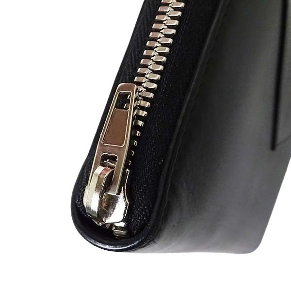 1円～【BALENCIAGA バレンシアガ】長財布 ブラック レザー シルバー金具 ジッピーウォレット【中古】 BALENCIAGA バレンシアガ 長財布 ジャイアント キャリー ラウンドファスナー長財布