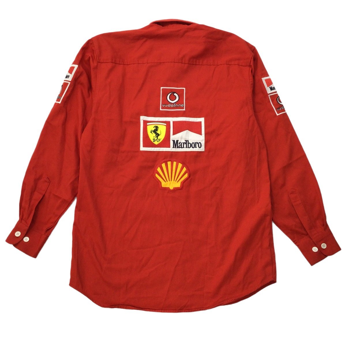 □90年代 Ferrari(フェラーリ) レーシングシャツ PITシャツ サイズL 