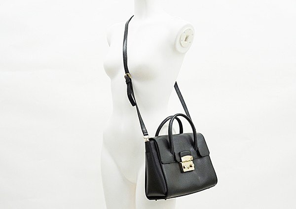 ◇美品【FURLA フルラ】メトロポリス 2WAYハンドバッグ ブラック | ACIP.CA
