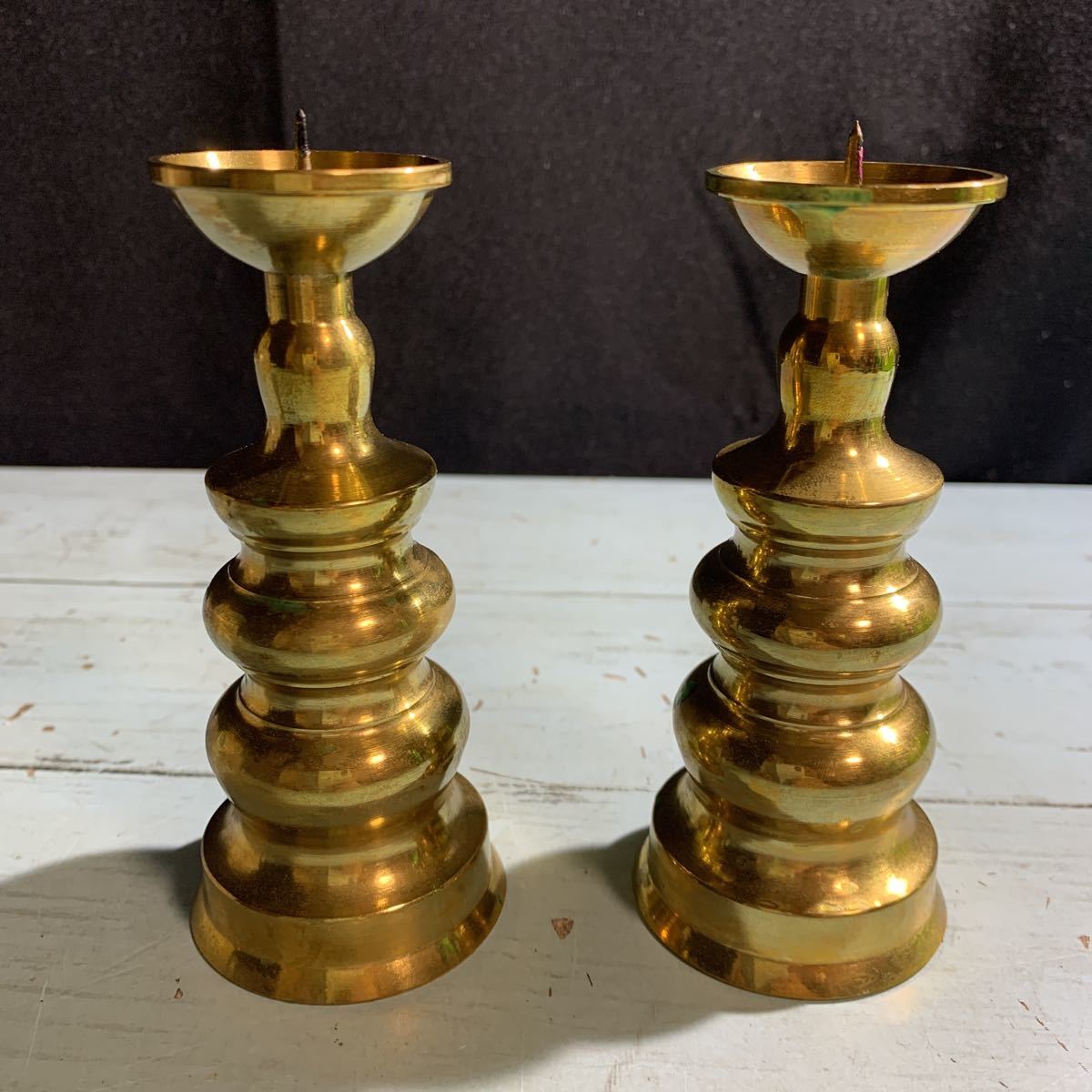 仏具 燭台 二本セット 販売 中ハンドメイド・手芸 - 仏具 燭台セット