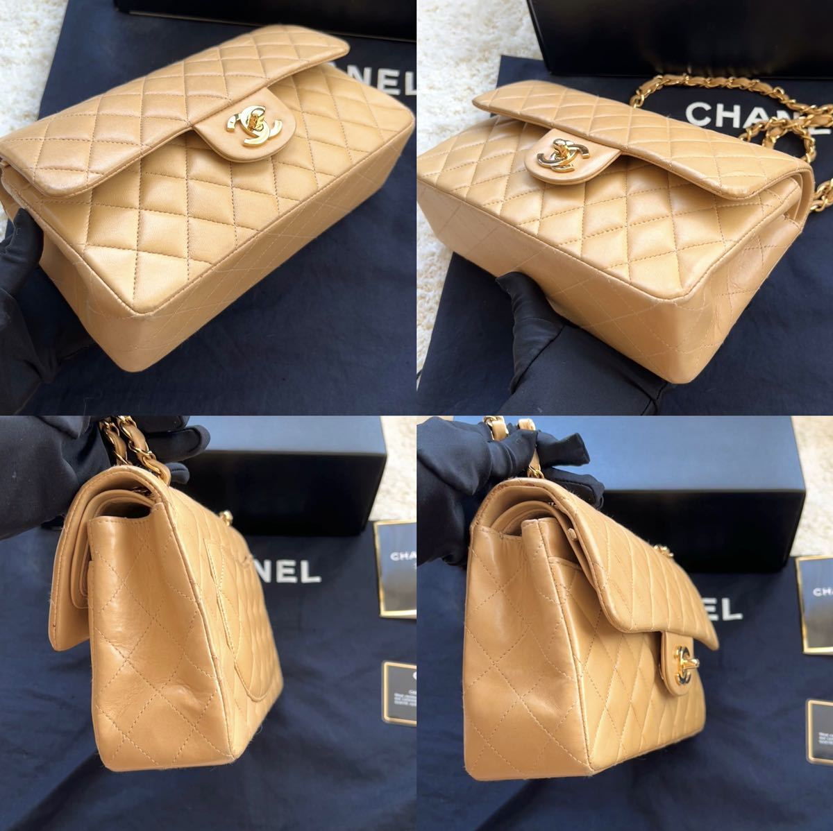 1円から シャネル CHANEL 美品 マトラッセ ショルダーバッグ チェーン 