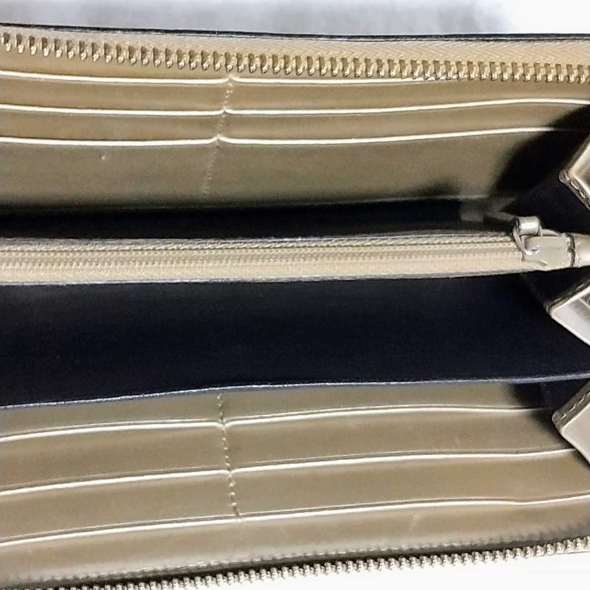 1円【美品】GUCCI グッチ ハートシェイプ GGシマレザー ラウンド 