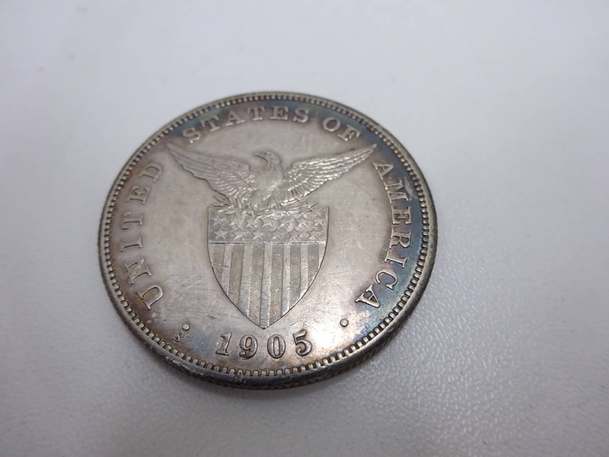 フィリピン 1ペソ 銀貨 1905年 アメリカ領 外国 ミントマーク の入札 