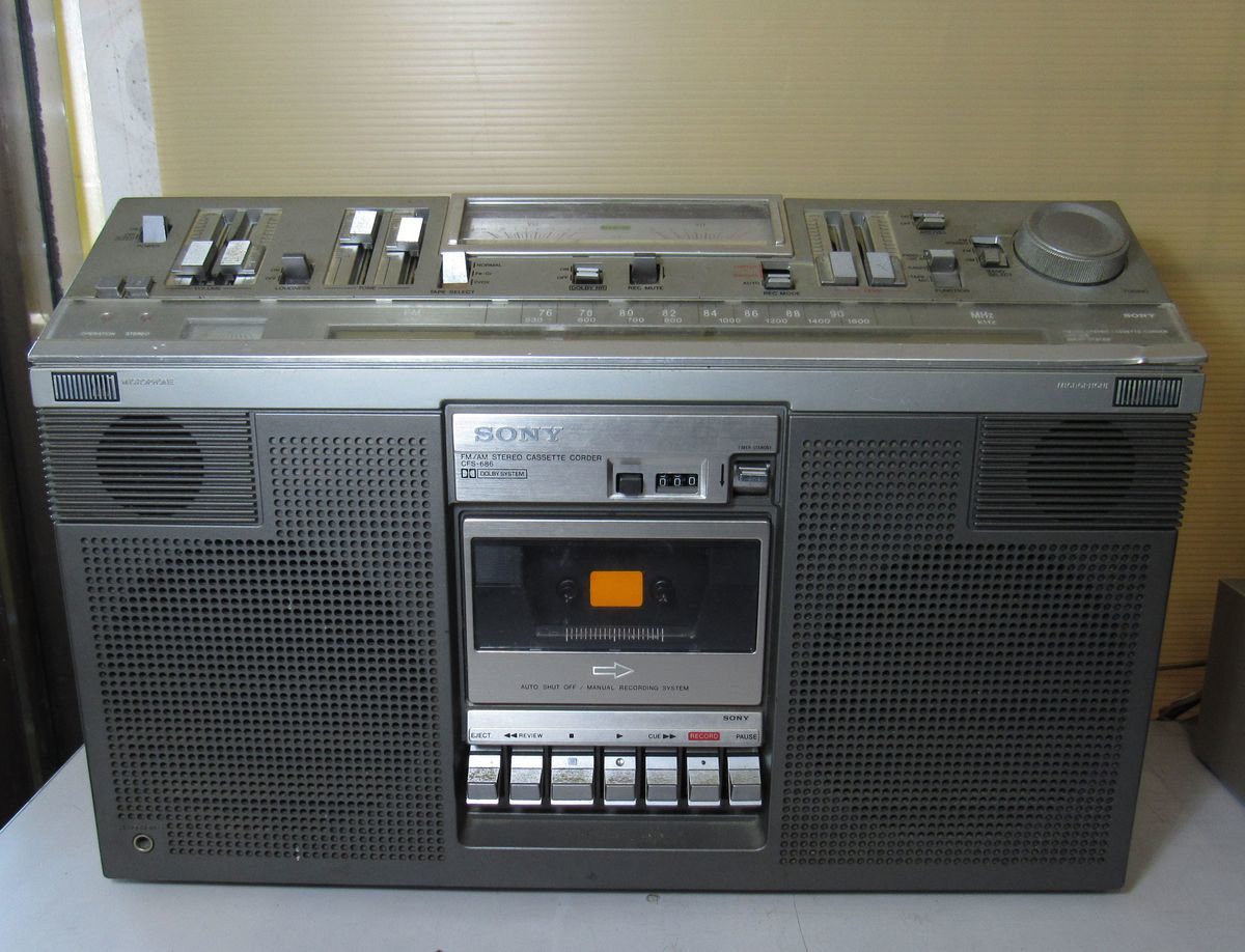 CFS-686 SONY - ステレオカセットコーダー ラジカセ 昭和レトロ