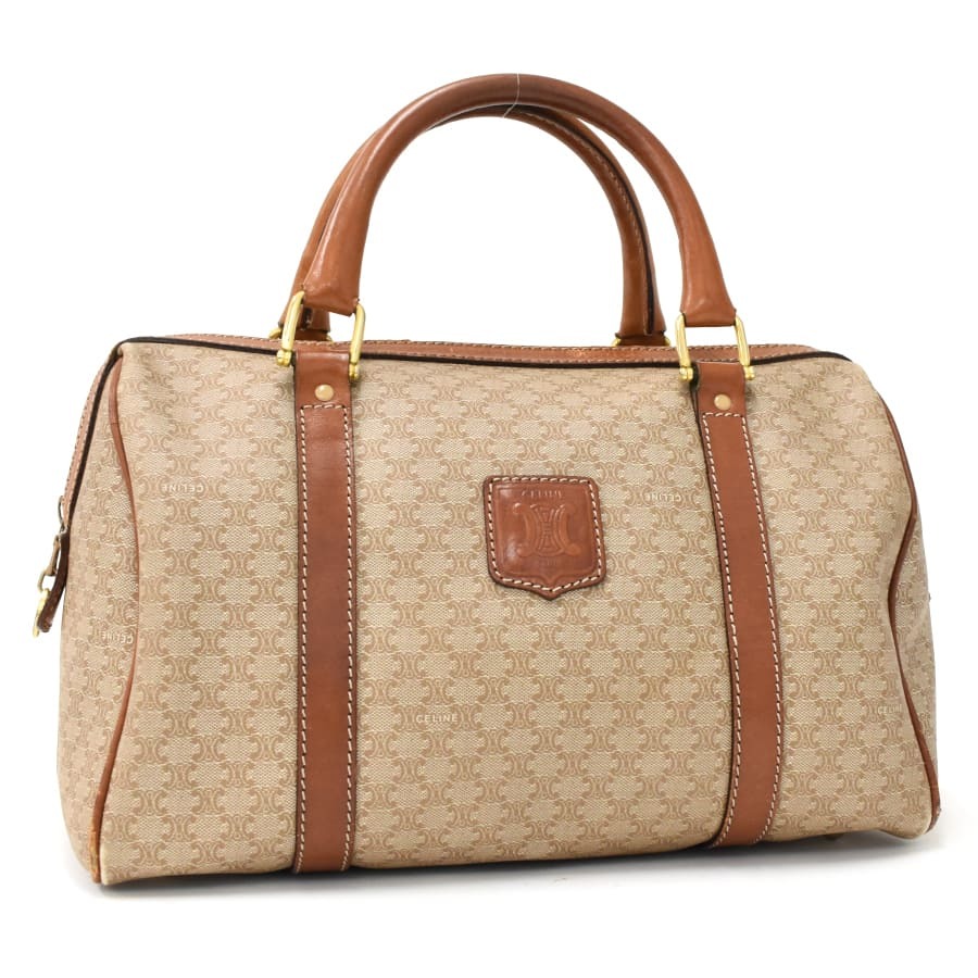CELINE ミニボストンバッグ セリーヌ 公式通販 マカダム ミニボストン ミニ ハンドバッグ PVC CELINE(セリーヌ) バッグ・カバン(レディース 1円スタートヴィンテージ レザー ボストン 白 (CELINE⁄ボストン