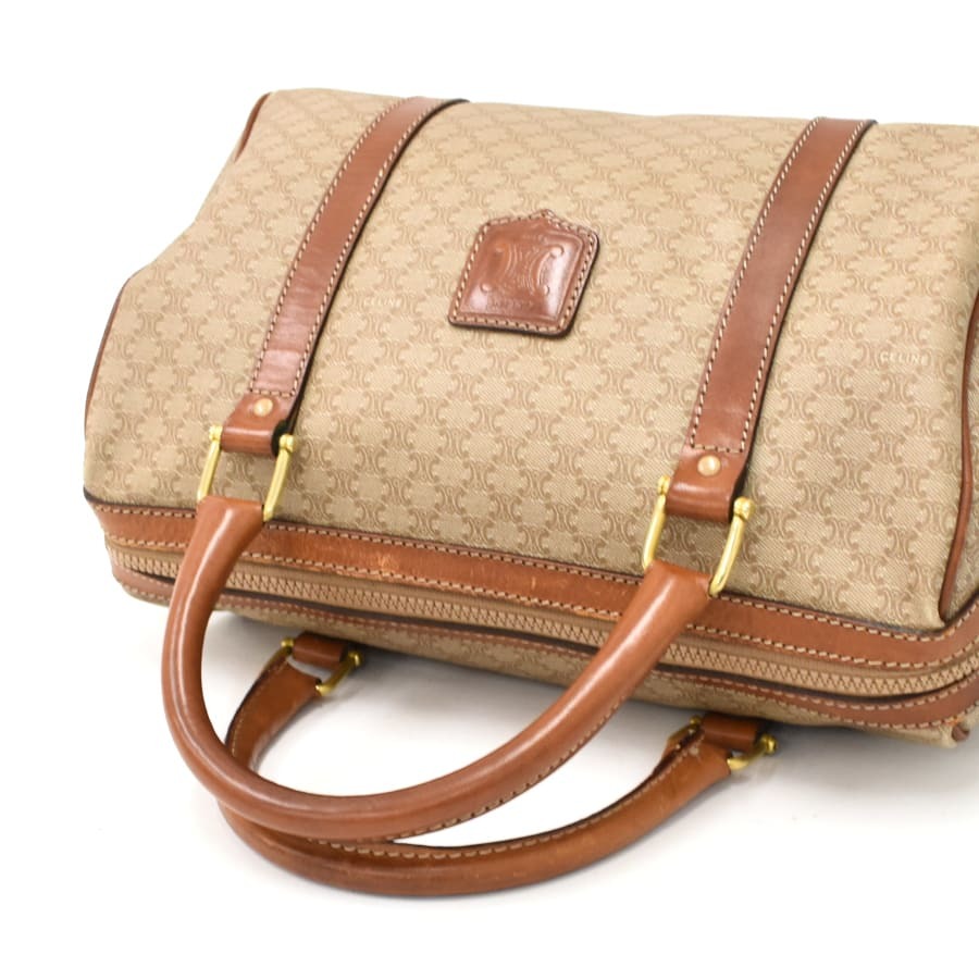 CELINE ミニボストンバッグ セリーヌ 公式通販 マカダム ミニボストン ミニ ハンドバッグ PVC CELINE(セリーヌ) バッグ・カバン(レディース 1円スタートヴィンテージ レザー ボストン 白 (CELINE⁄ボストン