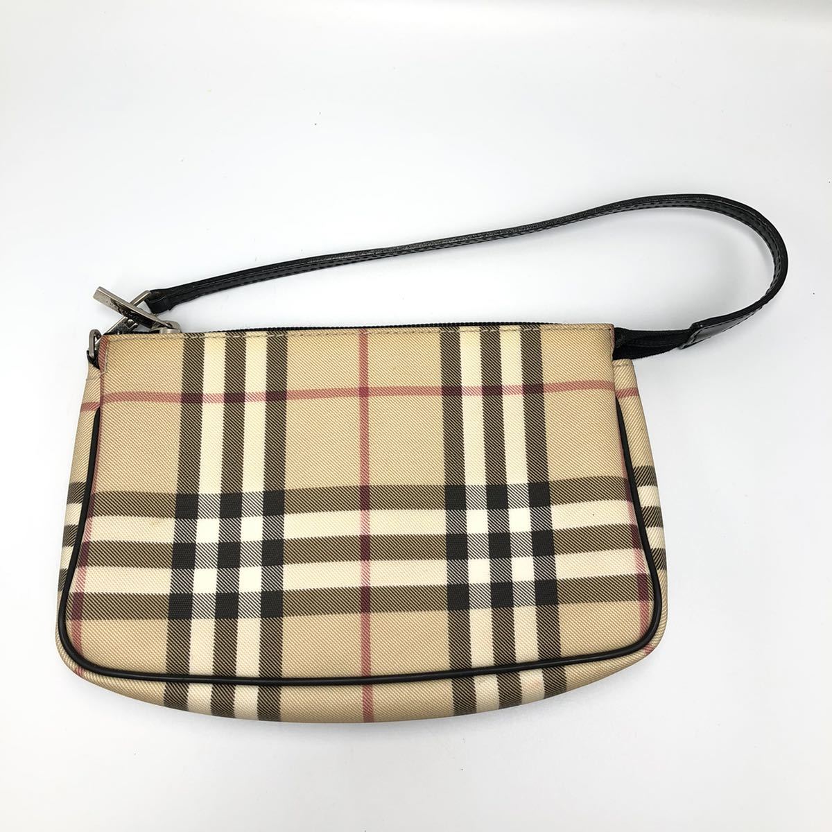 I10.3OM-3☆BURBERRY バーバリー ミニバッグ☆チェック柄/ポーチ/BAG