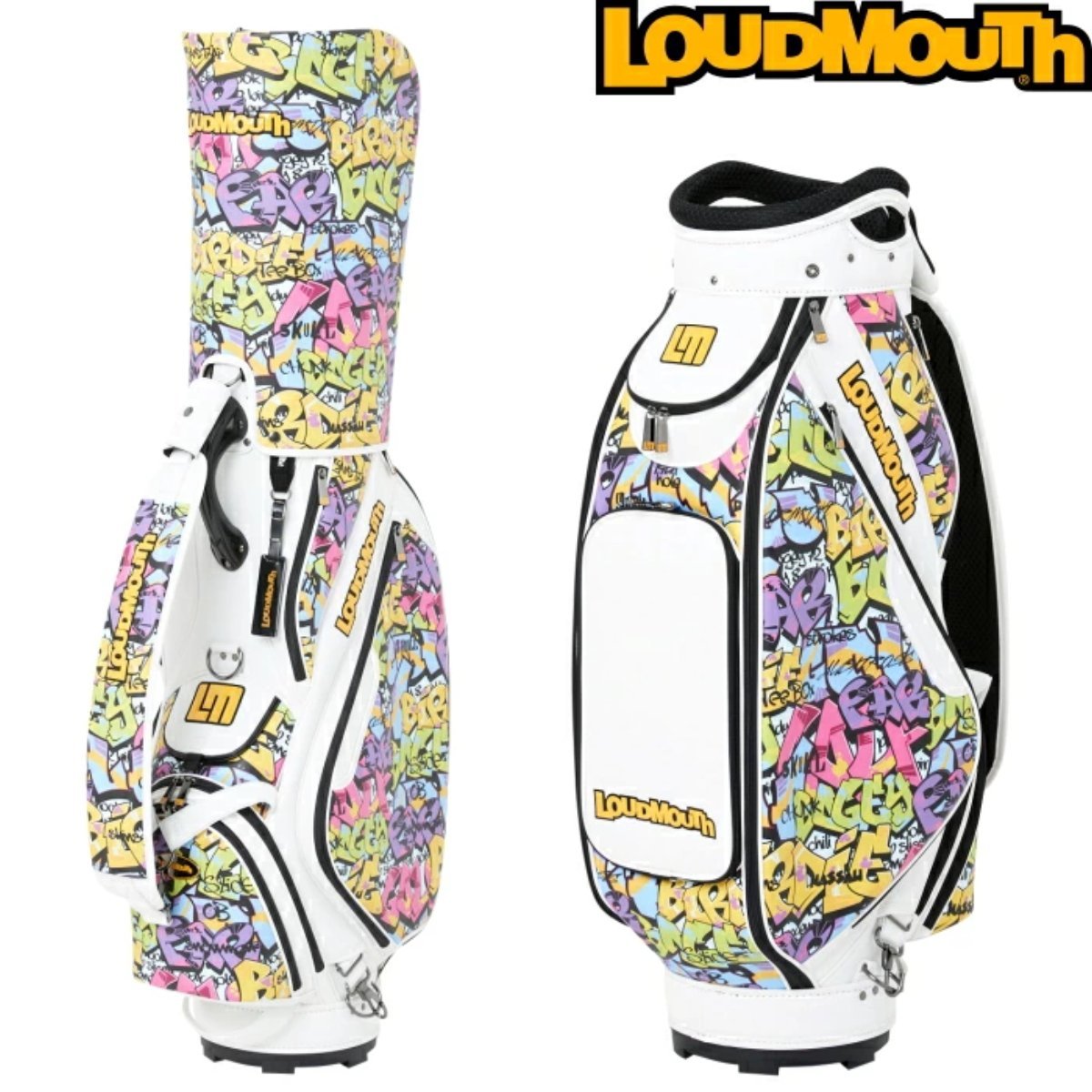 ☆LOUDMOUTH ラウドマウス LM-CB0020 キャディバッグ 9.5型 Tags Neon