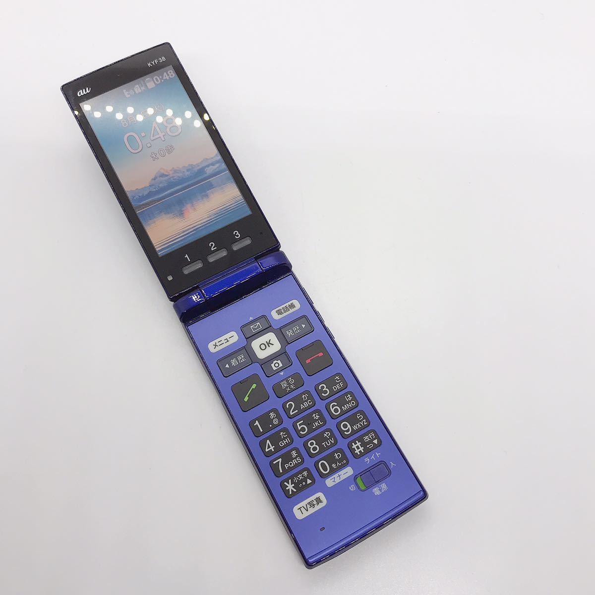概ね美品 au エーユー KYF38 かんたんケータイ KYOCERA 携帯電話