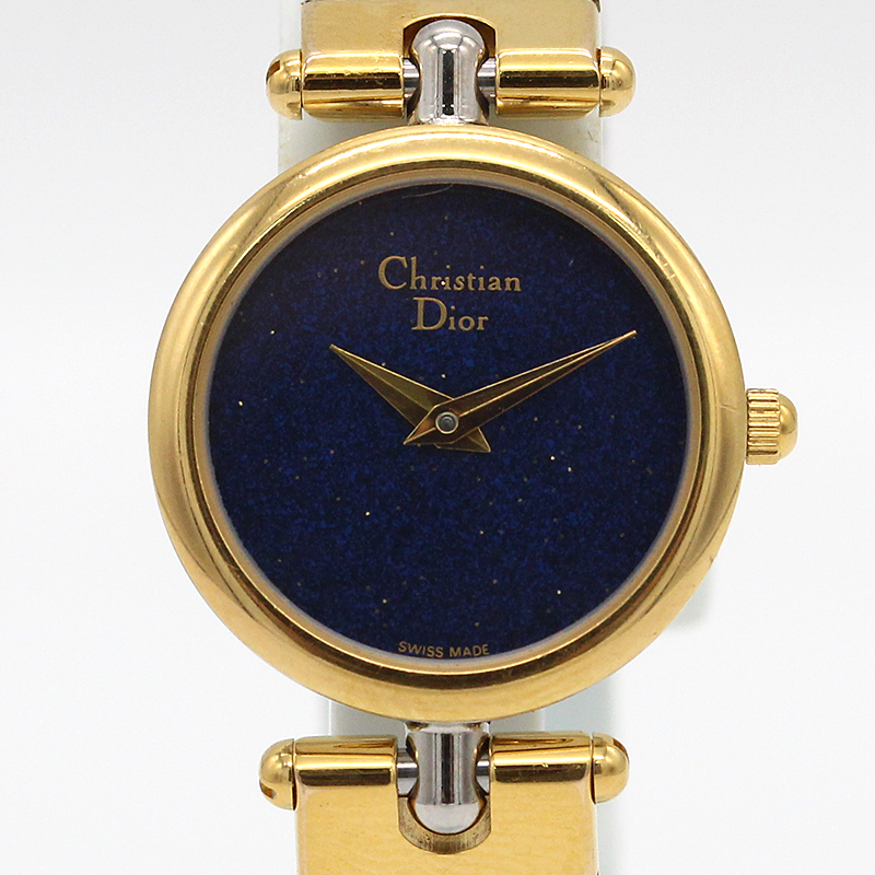 0 Christian Dior Vintage Quartz Watch Lapis Two-Tone Lazuli watch
