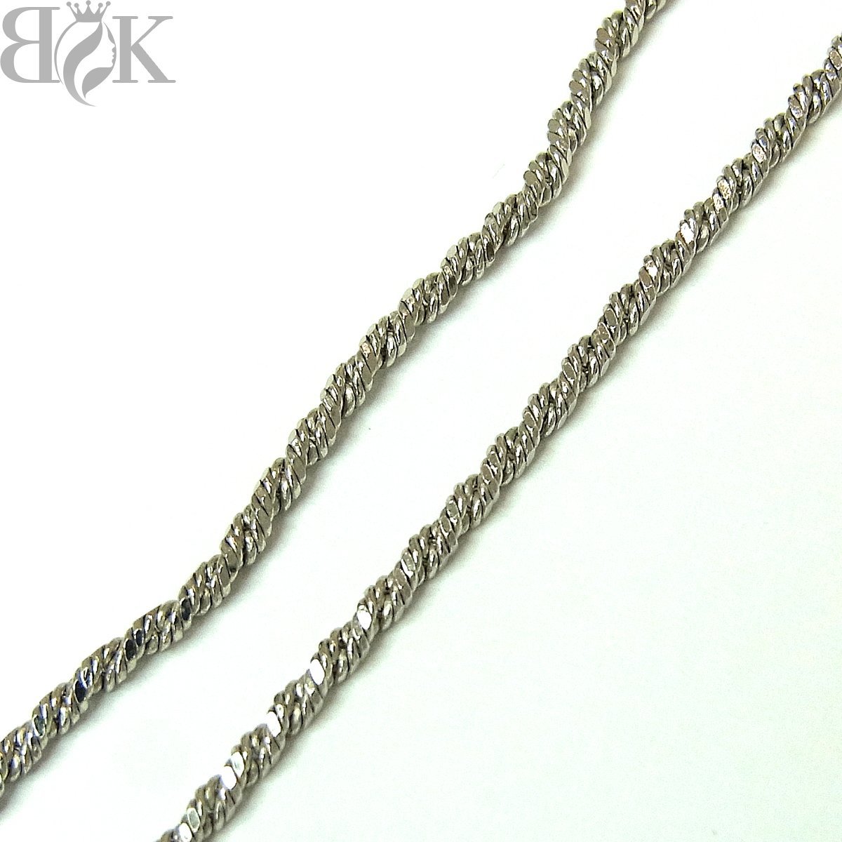 Pt850 デザインネックレス 9.9g 全長：59cm 幅：1.3mm 造幣局検定刻印 