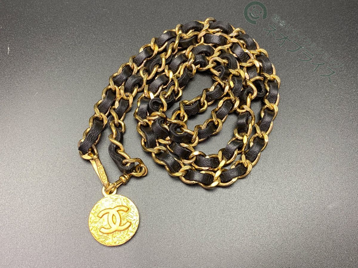 ◇A4695 CHANEL シャネル ココマーク ヴィンテージ チェーン ベルト 美 