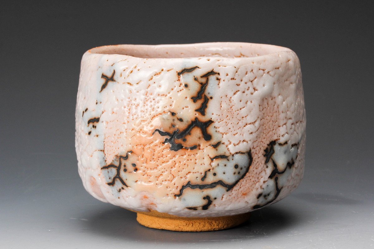 加藤健 志野茶碗 共箱 共布 栞 茶道具 本物保証 茶道具 共箱 共布 茶碗