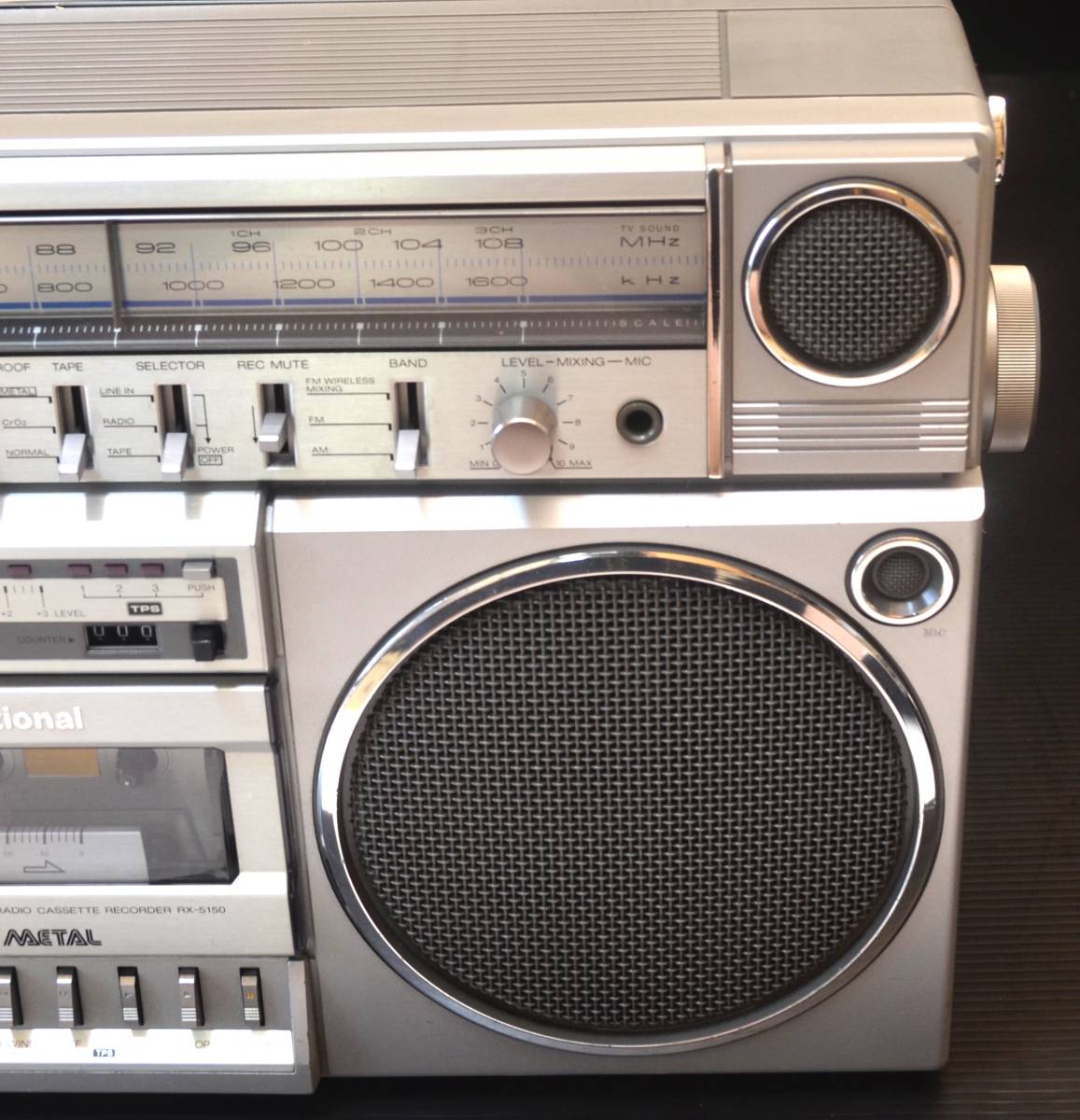 National AMBIENCE ナショナル レトロ F3157 ダブルラジカセ 【極美品/動確済】National ナショナル AMBIENCE アンビアンス RX-5150 ラジカセ MX METAL TAPE Cassette Recorder FM AM ラジオ