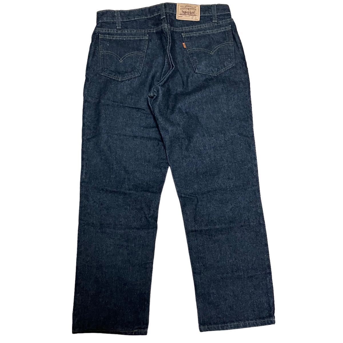 デッドストック 80s Levis 505 デニムパンツW34 ブラック HUSKY 先染め 
