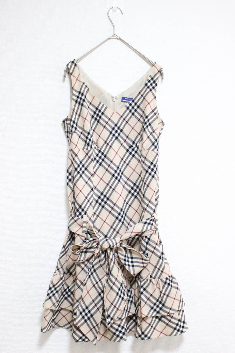 BURBERRY BLUE LABEL ブルー レーベル) サイズ:M ベージュ×レッド