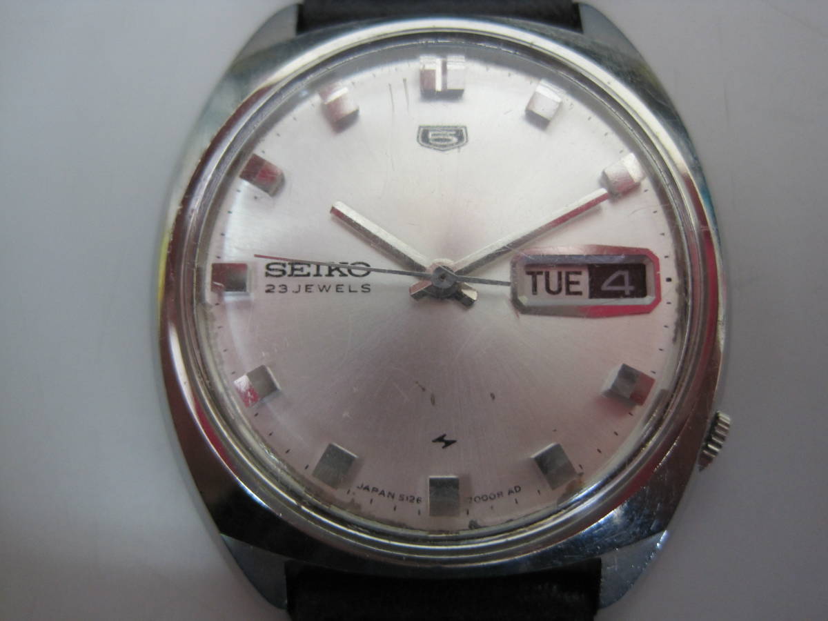 セイコー ファイブ SEIKO 5 腕時計 5126-7000 AT 自動巻 シルバー文字