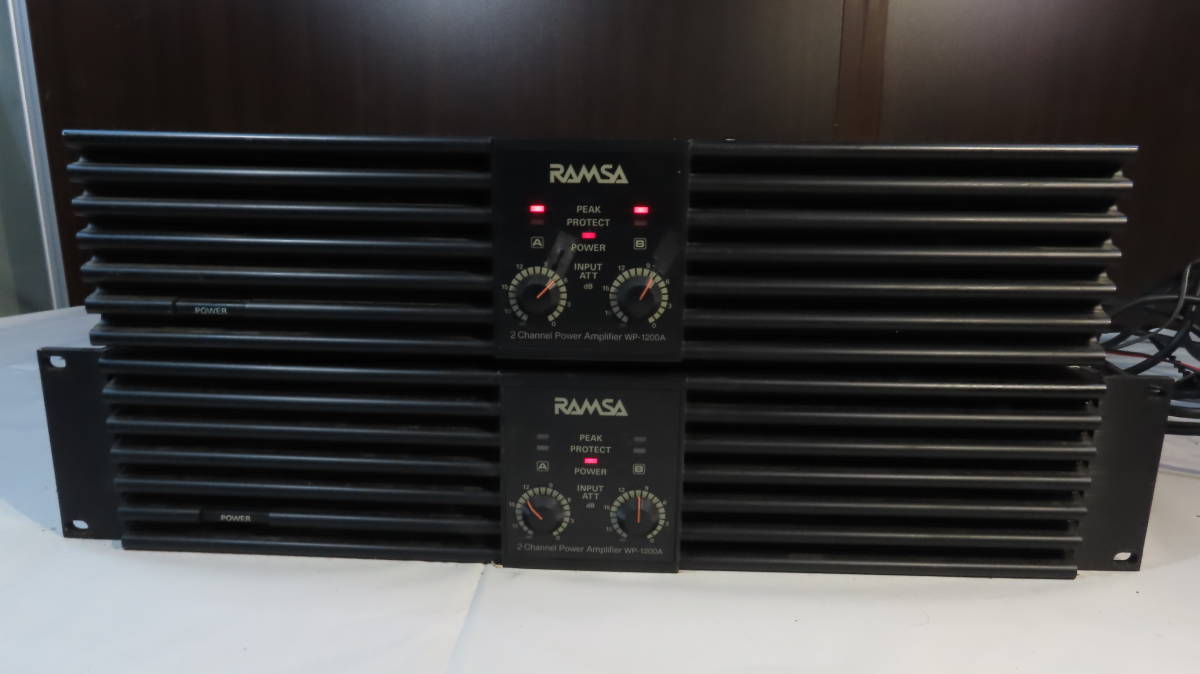 2チャンネルパワーアンプ現状品 ※ Panasonic （RAMSA） 【 WP-1200A 