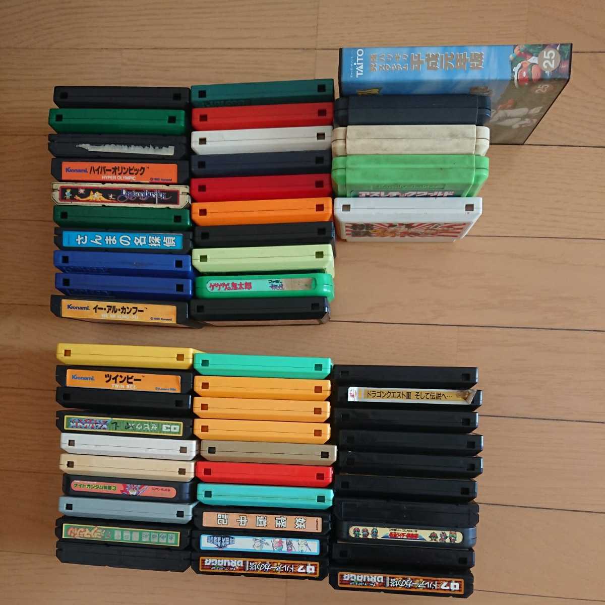 1円スタート][ジャンク扱い] ファミコン ソフト 任天堂 ソフト55本