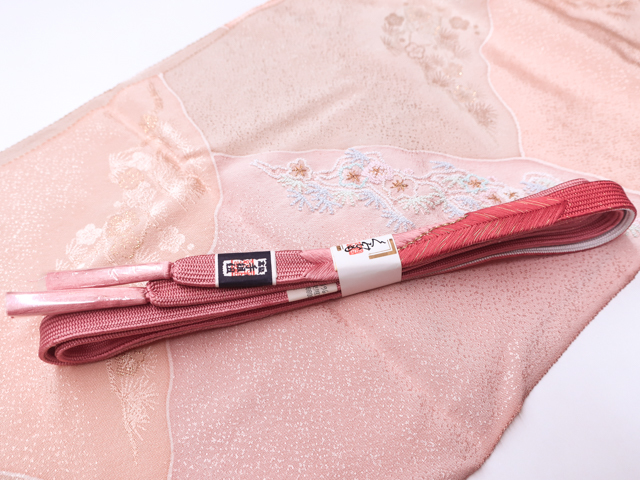 京都一輝堂》【1円～】【着物】和装小物 帯揚げ 帯締めセット 縫い取り  