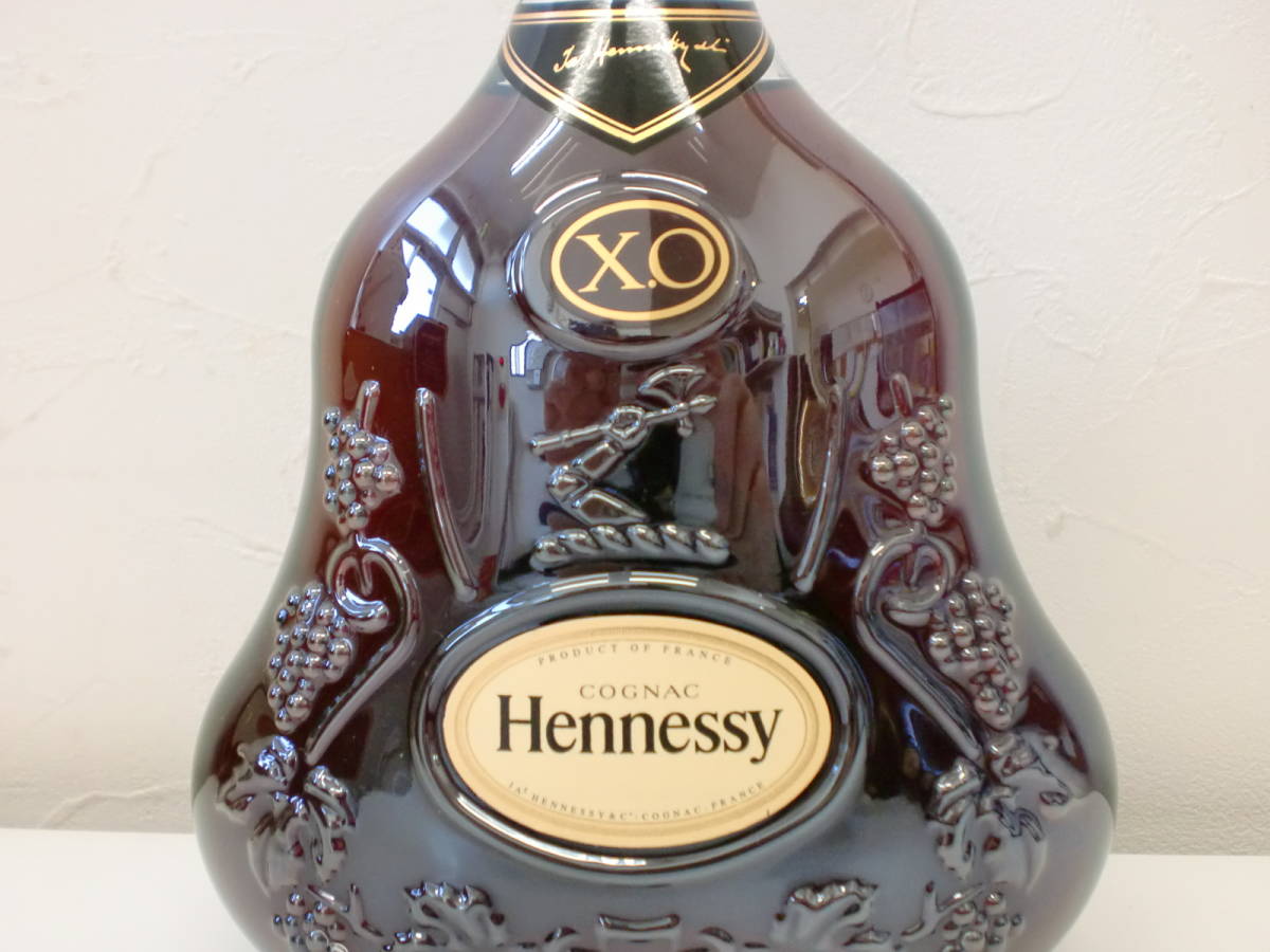 XO 金キャップ ヘネシー グリーンボトル・金 箱付 2本セット ◇◇1円～