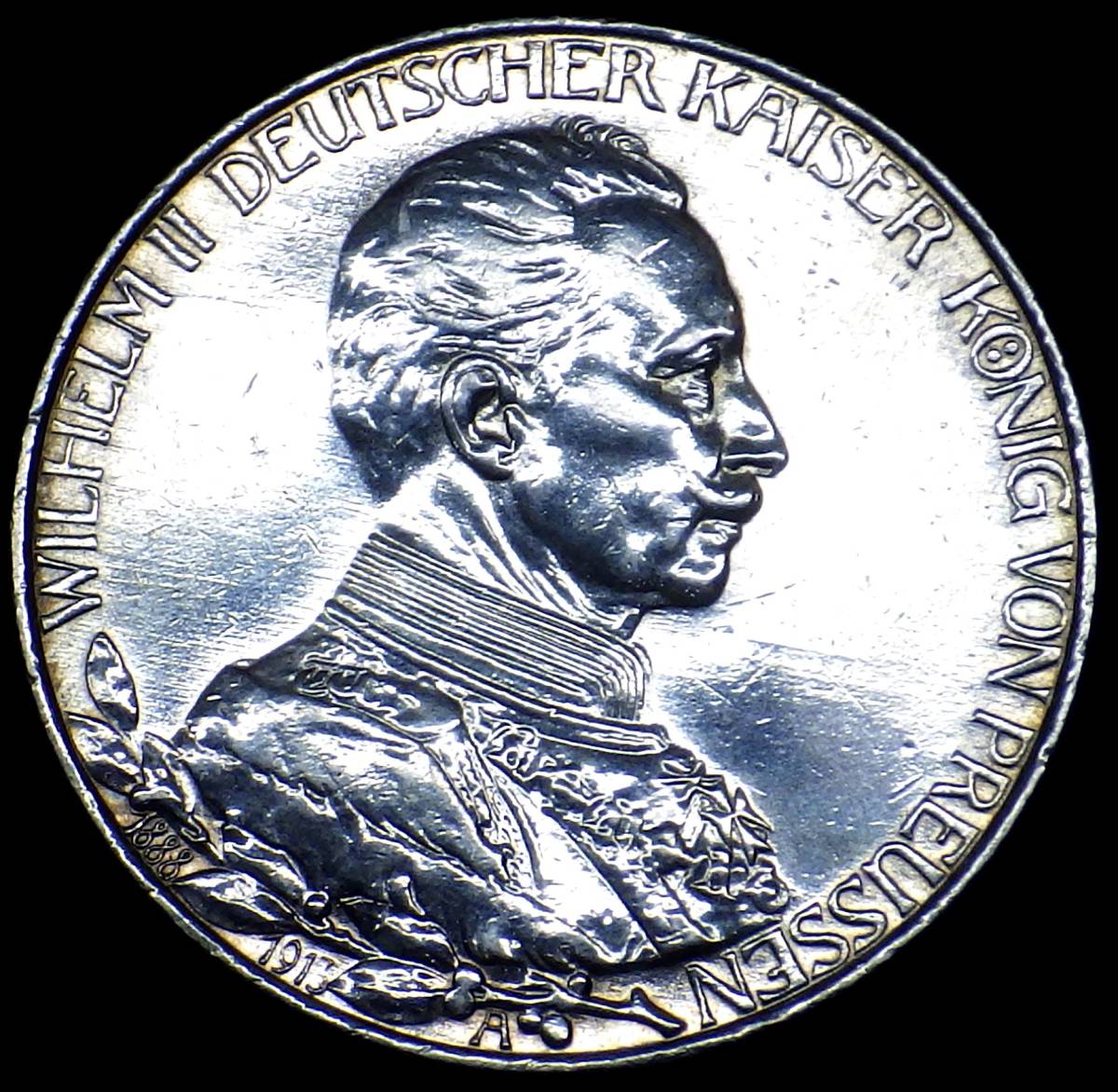 ドイツ連邦 プロイセン王国 ヴィルヘルム 2 世在位25 周年2マルク記念