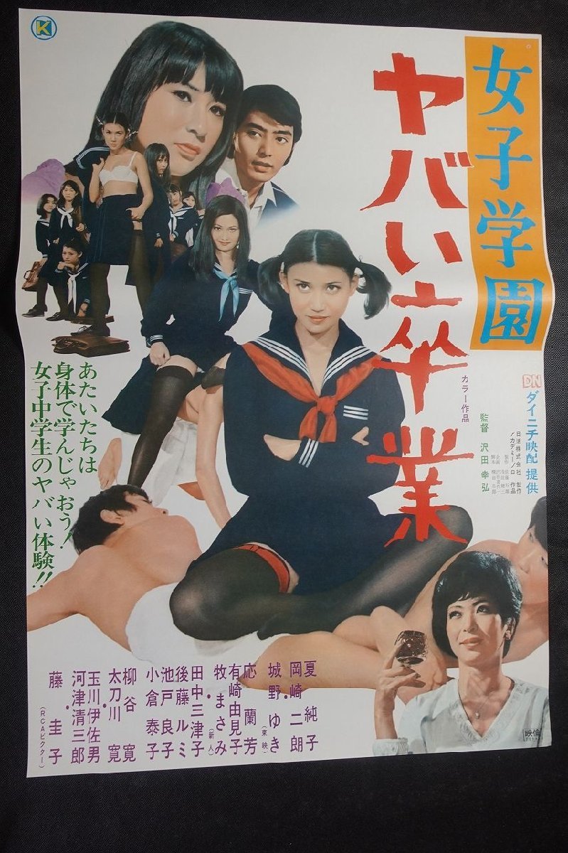 N0280/国内B2判 映画ポスター【 女子学園 ヤバい卒業 】 監督 沢田幸弘