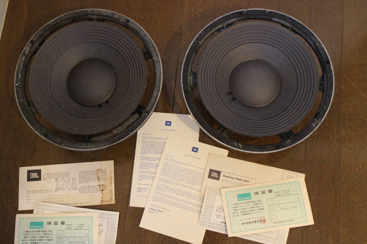 JBL 124A ペア 12インチ ウーファー 30cm 音出し確認済み アルニコv
