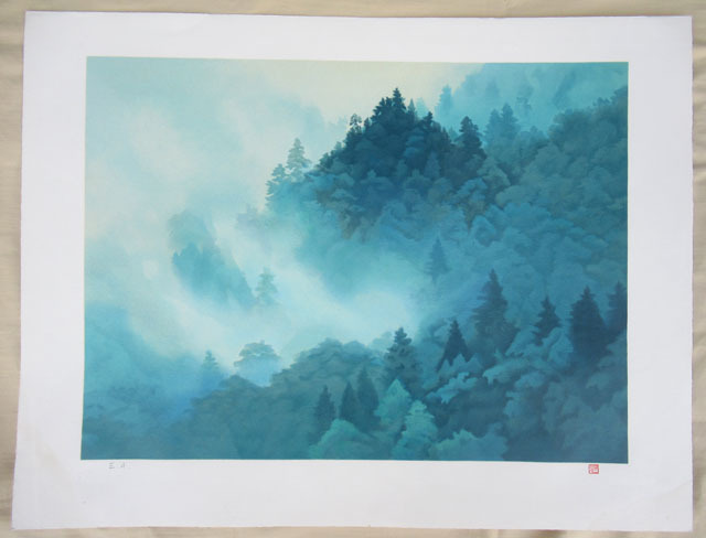 東山魁夷 雲立つ嶺 (新復刻画) 絵画販売・買取 絵画など美術品