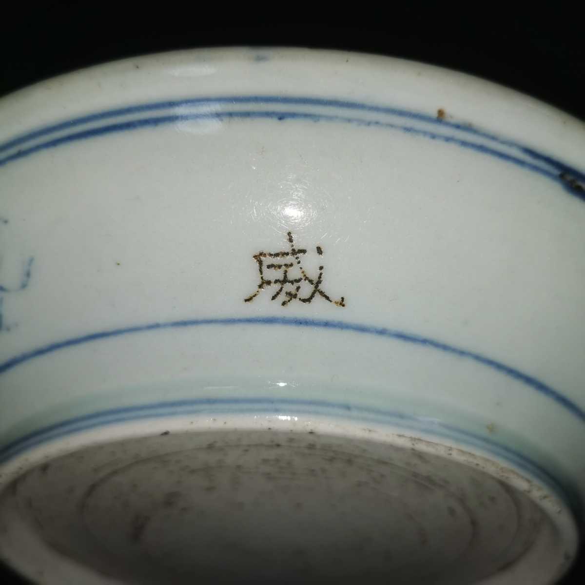 中国 青花大皿 古玩 清 染付 青花 染付 皿 青花纏枝花卉紋