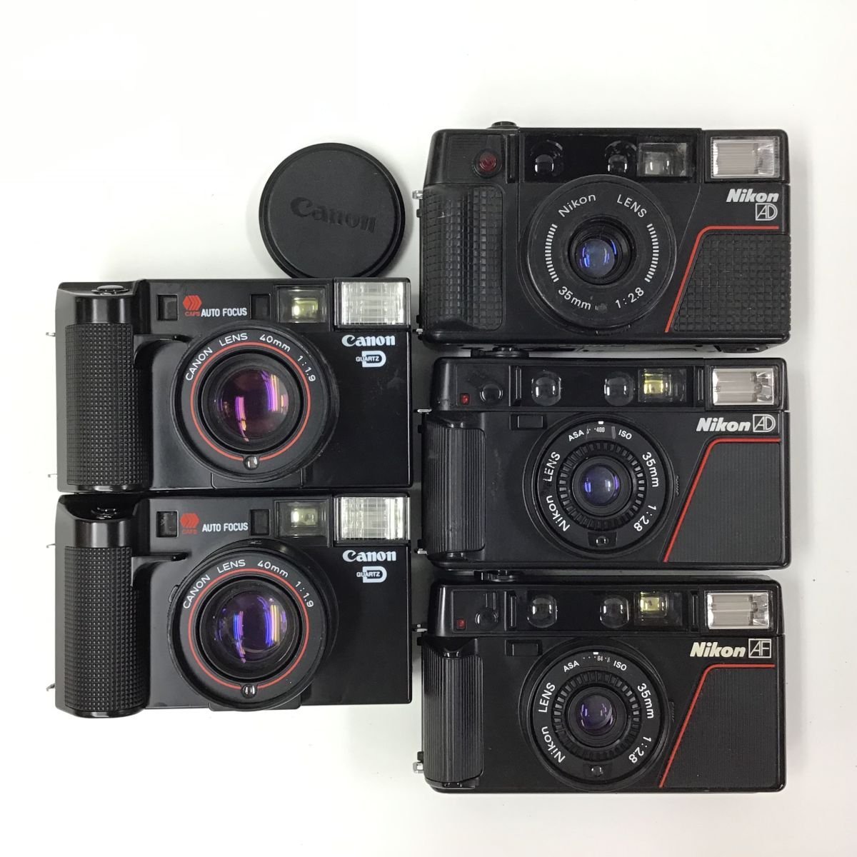 NIKON L35AD2 ， L35AD ， Canon AF35ML QD 他 コンパクトフィルム 5点