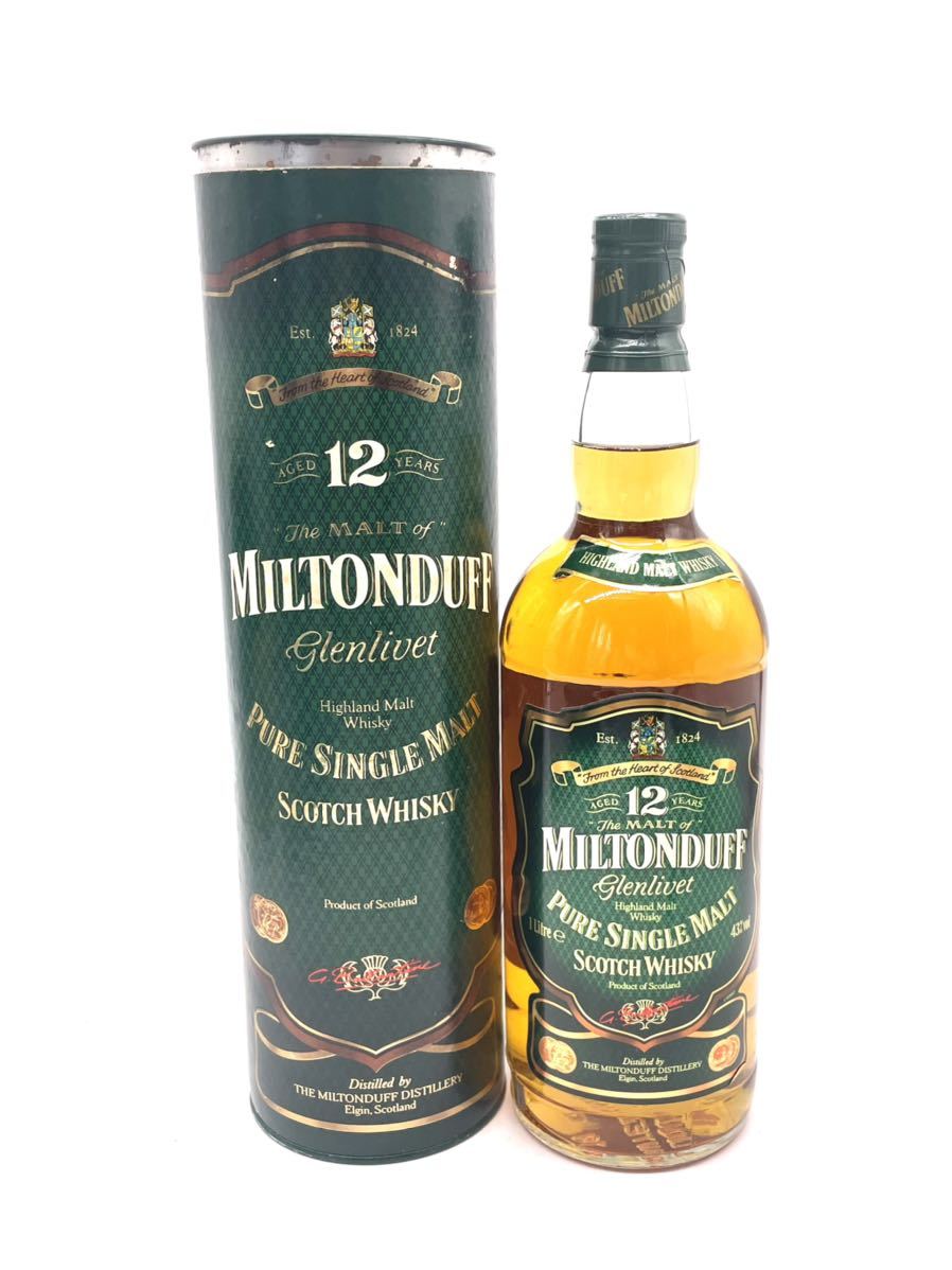 ミルトンダフ 12年 グレンリベット 空びん 古酒 ミルトンダフ 12年 グレンリベット 箱付 750ml 43% ハイランド