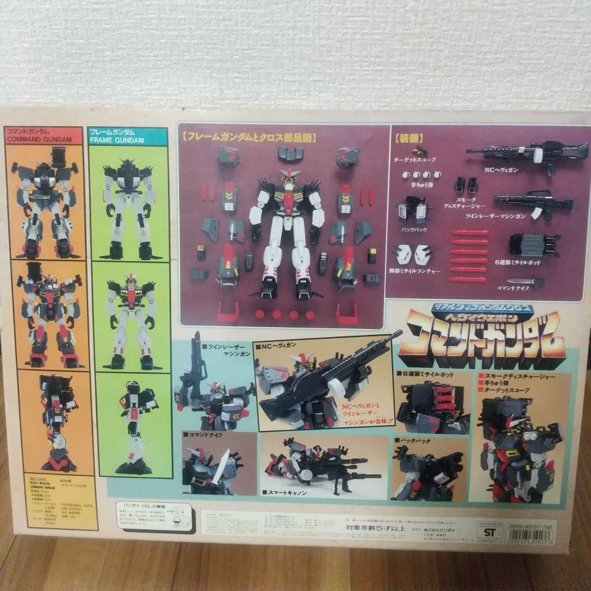 未使用、中箱未開封リアルタイプガンダムクロス コマンドガンダム ヘヴィ ウェポン 超合金 バンダイ デッドストック_4