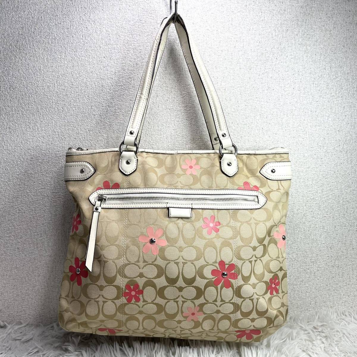 COACH コーチ トートバッグ ハンドバッグ M1392-F29703 CG柄 花柄 