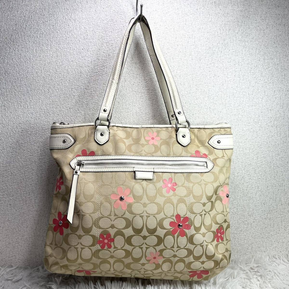 COACH コーチ トートバッグ ハンドバッグ M1392-F29703 CG柄 花柄 