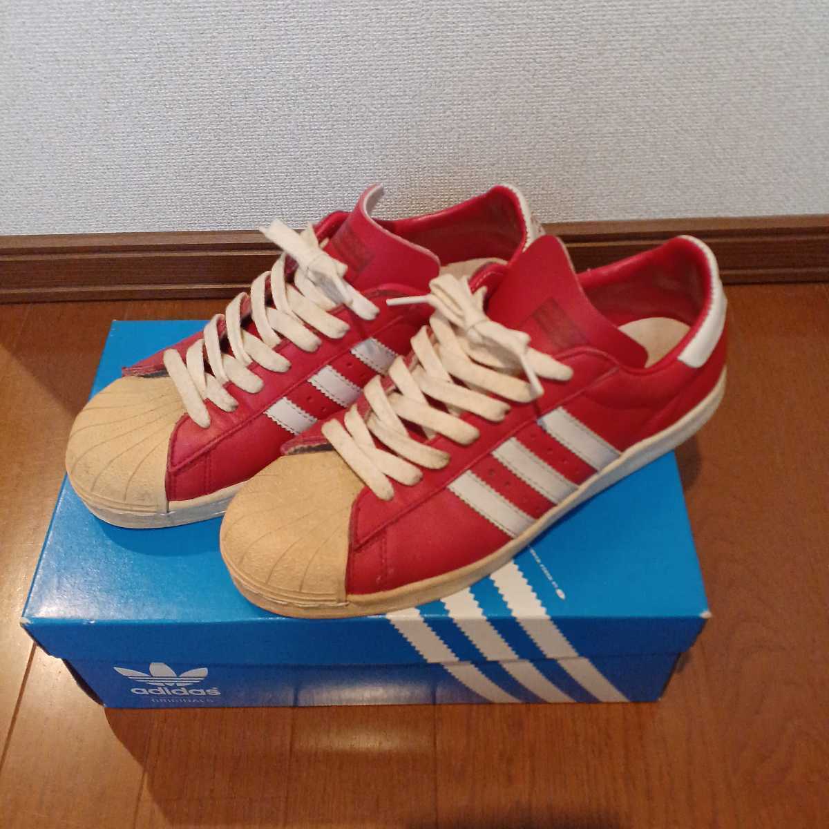 95年製 adidas original SUPERSTAR スーパースター 赤 ヴィンテージ 